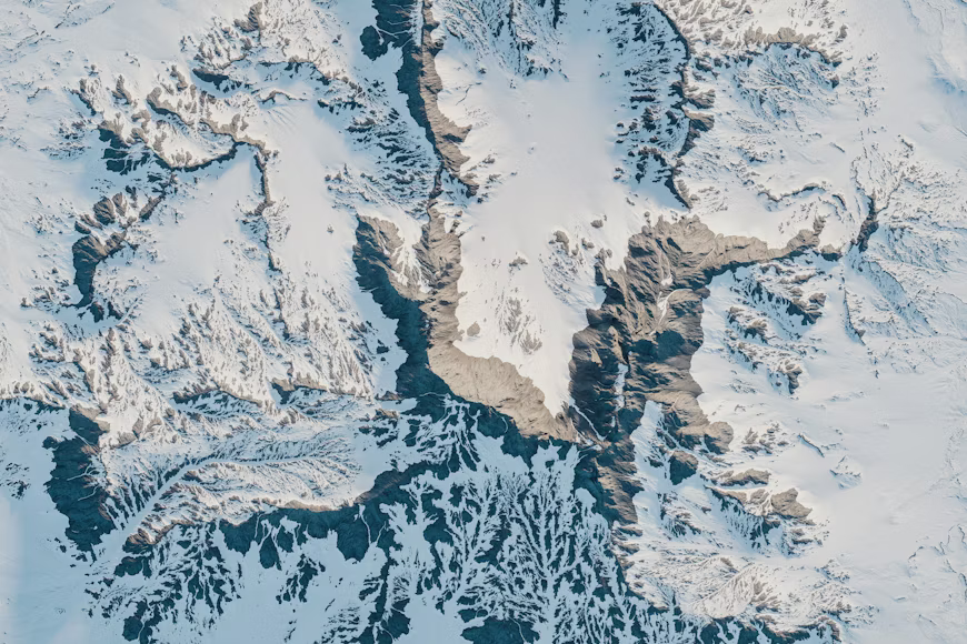 High-latitude mountains seen from the water
